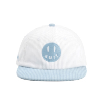 Casquette de baseball en velours côtelé bicolore personnalisée, à visière plate, avec logo brodé, casquette de baseball à 6 panneaux, streetwear, casquette de surf
