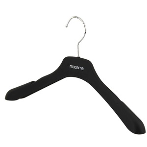 YT black rubber plastic adult dress clothes top hanger bottom hanger with clips for pants knitwear cloth rack