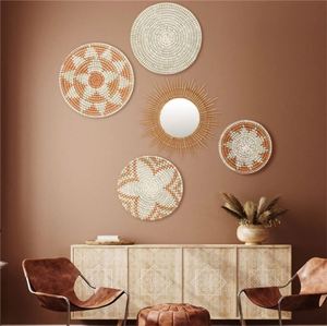 Living Decor Negozio Boho Canapa Tavolino Arte Murale Etiope Art Deco Nostalgia Pare Di Decoracion - Product Image 4