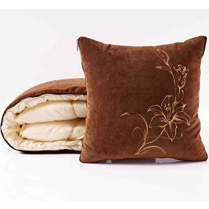 Coussin double usage SDD-8020, couette carrée en velours floral pliable pour canapé, voiture, bureau, sommeil, lavable en machine - Product Image 3