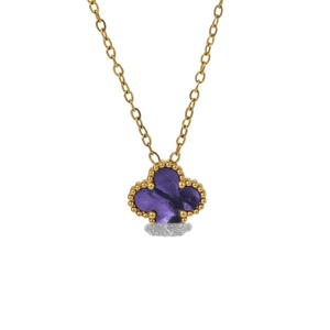 Collana a Foglia da Donna di Lusso Leggero, di Alta Gamma, Bifacciale, in <span class=keywords><strong>Acciaio</strong></span> Inossidabile, Stile Sportivo, con Motivo Bambù, Catena per Maglione - Product Image 5
