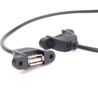 Câble d'extension USB femelle à femelle avec verrouillage à vis Câble USB monté sur panneau