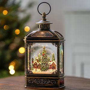 Lampe de table décorative de Noël en plastique, effet flamme clignotante, pour intérieur - Product Image 3