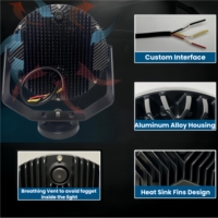 Projecteur circulaire super lumineux de 9 pouces 180W, LED haute puissance, éclairage de travail tout-terrain pour voitures, camions, éclairage extérieur super performant pour automobiles