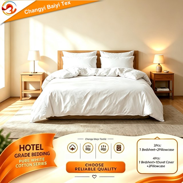 Luxury 5 Star Hotel 100% Cotton King Bed Sheets Set With Hotel Bedding Set Bed Linen Set