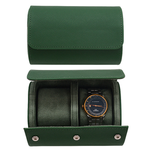 Basso MOQ orologi verdi 3 Slot in <span class=keywords><strong>pelle</strong></span> Pu scatola di immagazzinaggio per le donne di lusso <span class=keywords><strong>orologio</strong></span> da viaggio rotolo - Product Image 5