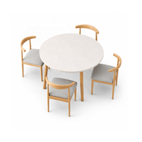 Combinaison table et chaises pour la restauration, 1 table + 4 chaises, buffet, bar, différentes dimensions, options de couleurs, dédié aux cafés, aux magasins d'alimentation