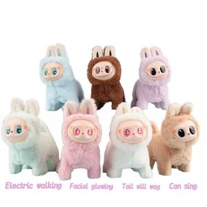 New Phong Cách Phim Hoạt Hình Silicone Mặt Mềm Bông Lafufu Con Chó Đồ Chơi Phát Sáng Chạy Hát Quà Tặng Cho Điện Labu Sang Trọng - Product Image 1