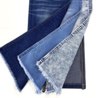 Tissu en denim extensible 10,2 oz, tissu en denim bleu métallisé pour jeans