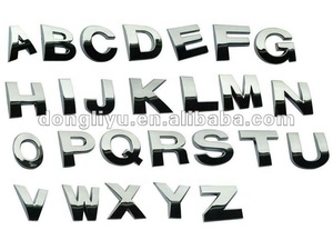 Матовые черные хромированные буквы и цифры для декора автомобилей, 3D хромированные буквы и цифры, наклейки на авто - Product Image 4