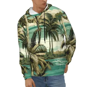 Sweat à capuche anti-rides et anti-rétrécissement pour homme avec poches Broderie 3D personnalisable et services sérigraphiés - Product Image 4