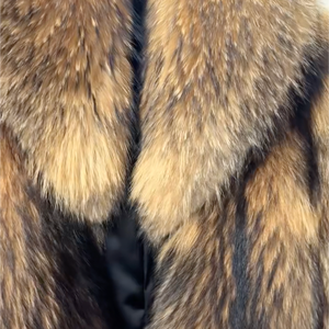 <span class=keywords><strong>Manteau</strong></span> d'<span class=keywords><strong>hiver</strong></span> de luxe pour <span class=keywords><strong>femme</strong></span> en fourrure de raton laveur naturelle, style classique, véritable fourrure pleine peau, veste chaude en peluche avec grand col rabattable épais, taille <span class=keywords><strong>XL</strong></span> - Product Image 3