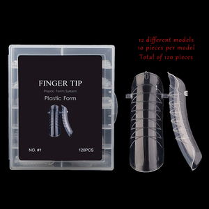 120 Uñas Postizas de Doble Forma de PP para Construcción Rápida, Moldes para Extensión de Gel UV, Puntas para Arte de Uñas - Product Image 3
