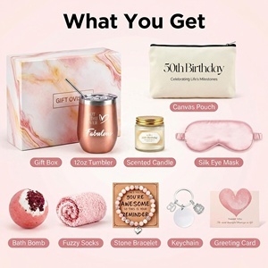 Lunaire - Regalos Personalizados para el 50.º Cumpleaños de Mujeres, Set de Regalo con Vaso, Cesta de Regalos con Artículos de Lujo, Regalo Único para Mamá o Amiga - Product Image 4