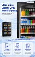 Réfrigérateur commercial vertical à porte vitrée pour boissons, vitrine réfrigérée pour bar, restaurant, hôtel, supermarché