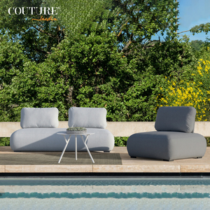 Olala-sofá individual de 5 estrellas, muebles de exterior con marco de aluminio para hotel, conjunto de sofá de jardín de alta costura - Product Image 6