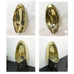 Urinoirs en céramique plaqués or de style européen Shangqi, fabrication directe d'usine, design moderne, montage mural/sur pied, 26 kg - Product Image 1