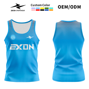 EXON Digital Print Naadloze Zachte Running Singlet met Naadloze Vormgeving, Marathon Vest voor Langeafstandsrennen en Dagelijkse Training - Product Image 1