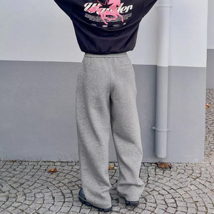 High Quality Breathable Casual Loose Straight Streetwear Pleated Sweatpants Baggy Trousers Men Technical Pants With <b>Darts</b> - Product Image 2