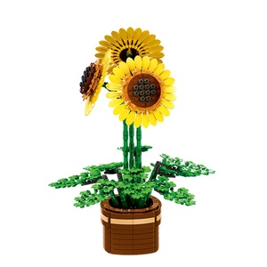 Bloques de Construcción Ecológicos para Niños, 20 Piezas, Modelo de Flor, Partículas Pequeñas, Simulación, Manualidades, Adorno DIY, Planta en Maceta - Product Image 1
