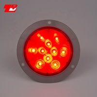 Feu arrière LED rond intégré de 4 pouces, feu stop, feu de position, feu de direction pour camion remorque 12v 24v, feu arrière étanche