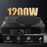 Podofo 1000W 10 pouces Caisson de basses haute puissance avec câble audio Caisson de basses 12V Modification audio de voiture Caisson de basses de voiture Haut-parleur audio de voiture