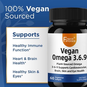 Cápsulas Blandas Veganas de Omega 3-6-9 de Origen Vegetal, Favorecen la Salud del Cerebro, la Piel y los Ojos, Suplemento Vegano de Omega 3-6-9 - Product Image 2