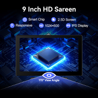 Caméra embarquée DVR Maustor avec écran tactile IPS de 9 pouces, Bluetooth, Wi-Fi, CarPlay sans fil, Android Auto sans fil, moniteur portable pour voiture universelle