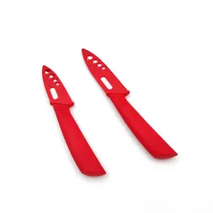 Kırmızı seramik bıçak seti mutfak bıçağı kırmızı kolları, beyaz bıçak, seramik bıçak rengi seramik bıçaklar