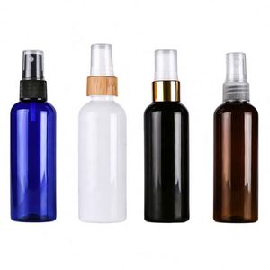 Flacon pulvérisateur cosmétique en plastique PET blanc, ambre, bleu, haute capacité (100 ml-500 ml), avec bouchon pulvérisateur à pompe et impression sérigraphique - Product Image 1
