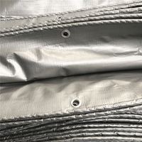 Bâche de couverture extérieure grise légère et très résistante en HDPE 100 % imperméable en rouleau avec œillets
