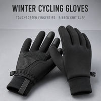 Manchettes en tricot côtelé pour poignets, avec protection en polyester pour les doigts, compatibles écrans tactiles, pour sports d'hiver en extérieur, imperméables, antidérapantes et résistantes au froid