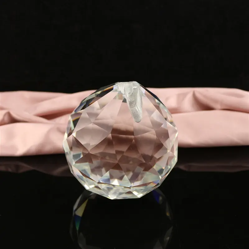 40mm קריסטל פיאות כדור/גביש נברשת כדור חלקי לחתונה fengshui מוצרים/זכוכית גבישי מנורת חלקי תלייה כדור