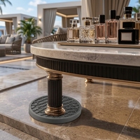 Patins de protection antidérapants ronds en caoutchouc alvéolé pour pieds de table de cabane de resort
