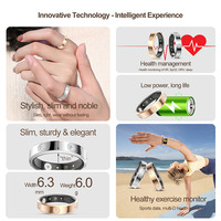 Anneau intelligent HR01 V5.4 IP68, détection intelligente dynamique de l'état de santé, anneau intelligent ultra fin avec utilisation d'application