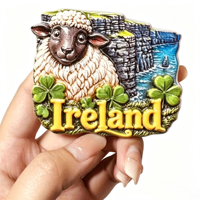Aimants de réfrigérateur 3D Europe Irlande, souvenirs touristiques, collection d'autocollants, articles de décoration artisanaux