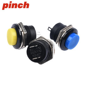 Interruptor de Botón Pulsador Pinch R13-507, Cabeza Redonda de 16 mm, Momentáneo, 2 Pines, Sin Bloqueo, Control Industrial - Product Image 4