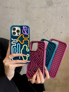 Divertente Cover per Telefono 3D Fai-da-Te in Silicone Antiurto di Lusso con Pannello Sensoriale per iPhone 16 15 14 13 12 - Product Image 4