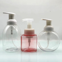 Vente en gros de bouteilles à pompe en mousse de plastique transparent et rose pour les soins de la peau sérum pressage pour animaux de compagnie shampooing huile essentielle emballage de lotion
