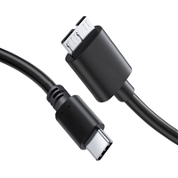 Grosir OEM ODM 10Gbps USB C ke Micro USB 3.0 kabel Hard Drive USB-C, mikro B ke kabel USB untuk Seagate, LaCie,Toshiba,Samsung