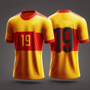 Custom Voetbal Team Jersey Brazilië Voetbal Training Tshirt Dry Fit Sport Dragen Voetbal Jersey Voor Mannen - Product Image 5