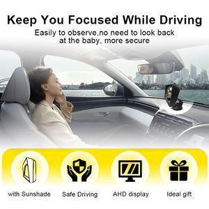 Moniteur de voiture pour bébé avec caméra en forme d'astronaute - Caméra de sécurité pour voiture pour bébé de <span class=keywords><strong>5</strong></span> pouces avec vision nocturne pour 2 enfants - Product Image 3