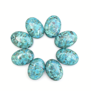 Pietre Cabochon Ovali in Turchese Naturale Lucidato Blu 18*25MM OEM/ODM Cinesi per Creazione di Gioielli Fai-da-Te - Product Image 6