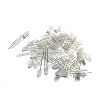 Diode LED bicolore jaune-vert 5 mm, 3 broches, cathode commune, ronde, diffuse, lampe indicatrice