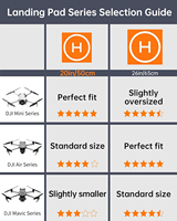 Tapis d'atterrissage pour drone à double couleur, pliable, lesté, en cuir PU, étanche, 50 cm/65 cm, pour DJI Drone