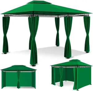 凉亭3x4米，包括带拉链的侧壁，方形的大型派对帐篷豪华花园凉亭紫外线保护50 +