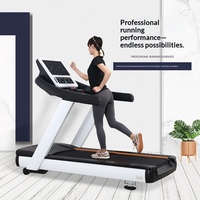 Tapis roulant électrique intelligent commercial avec écran LCD, commande par boutons, moteur 3HP, programmes d'exercices pour la remise en forme en intérieur