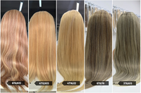 Perruque Lace Front Brésilienne Balayage avec Racines Ombrées Blondes, Cheveux Remy, Densité 150%, Sans Colle, En Stock