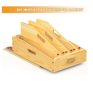 Organisateur de cuisine en bois multicouche à 4 niveaux, support de rangement pour vaisselle, ustensiles et matériel de cuisine - Product Image 3