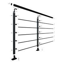 Ensemble de garde-corps. 1,50 m. Utilisation comme escaliers, rails de parapet, rails de garde-corps de patio ou de balcon adaptés à une utilisation intérieure ou extérieure.